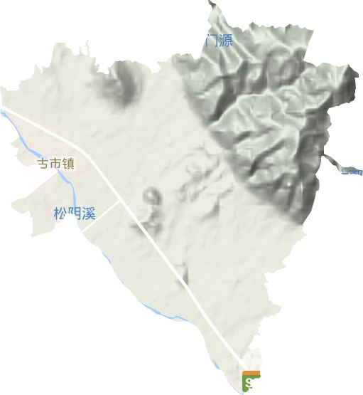 古市镇地形地图