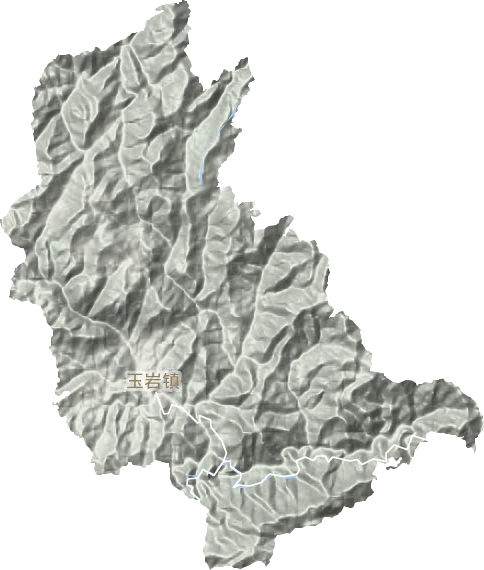 玉岩镇地形地图
