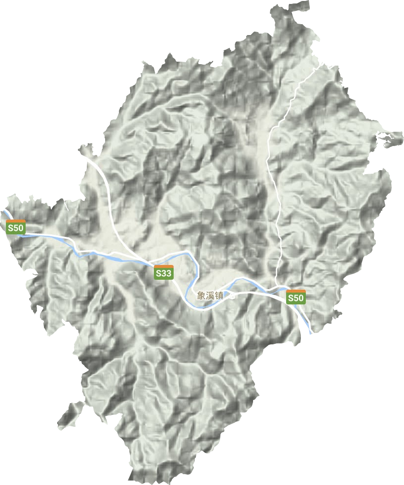 象溪镇地形地图