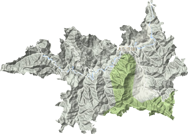 大东坝镇地形地图