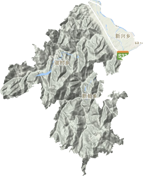 新兴镇地形地图