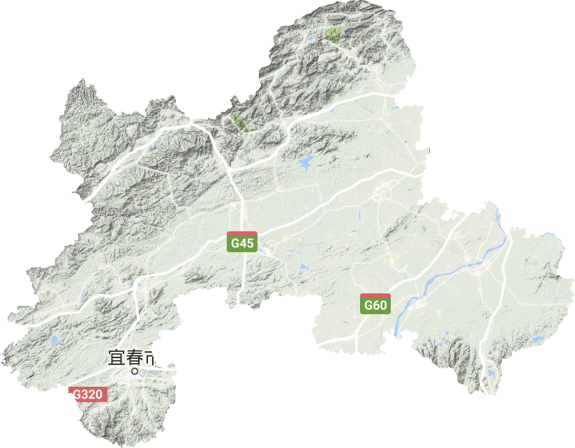 宜春市地形地图