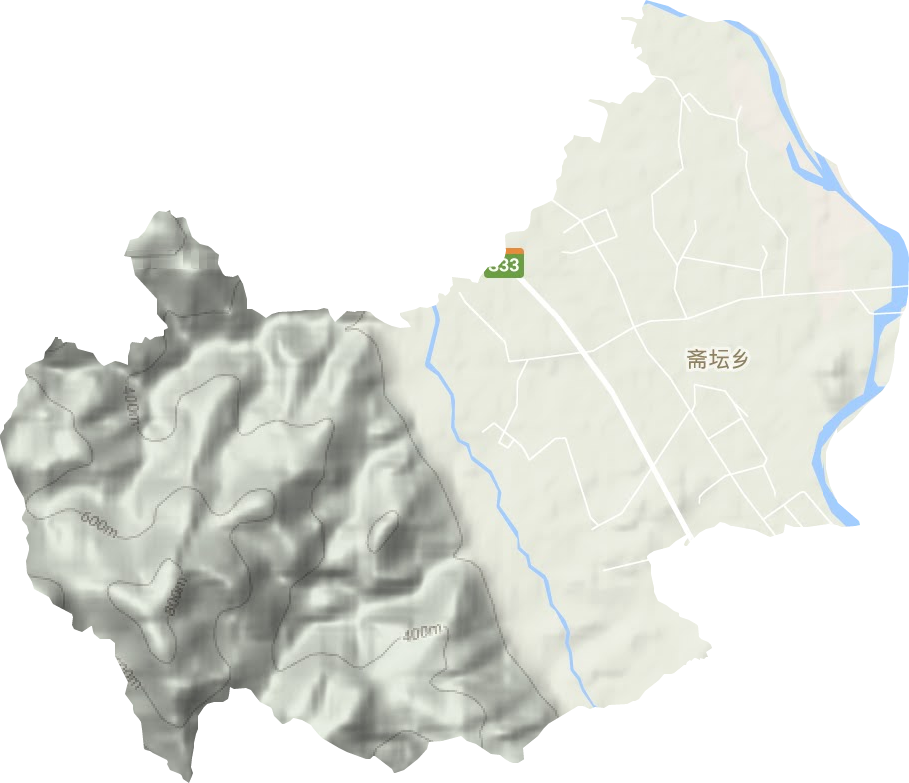 斋坛乡地形地图