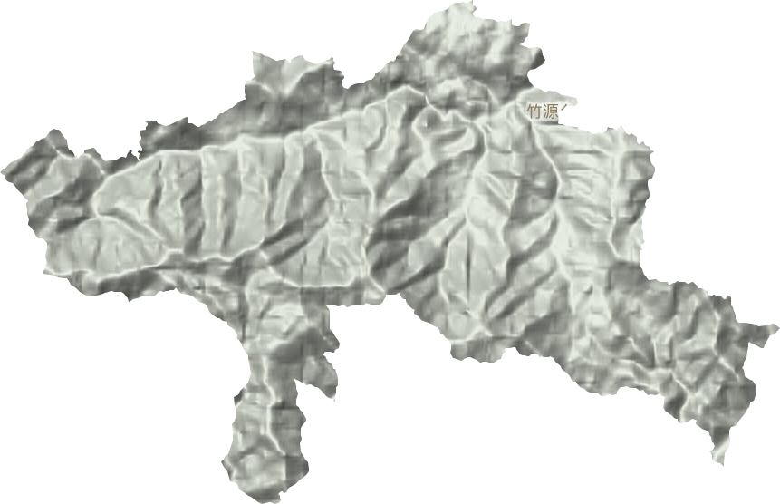 竹源乡地形地图