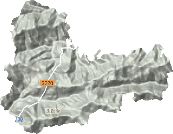 四都乡地形地图