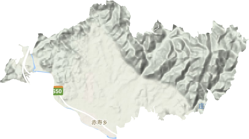 赤寿乡地形地图