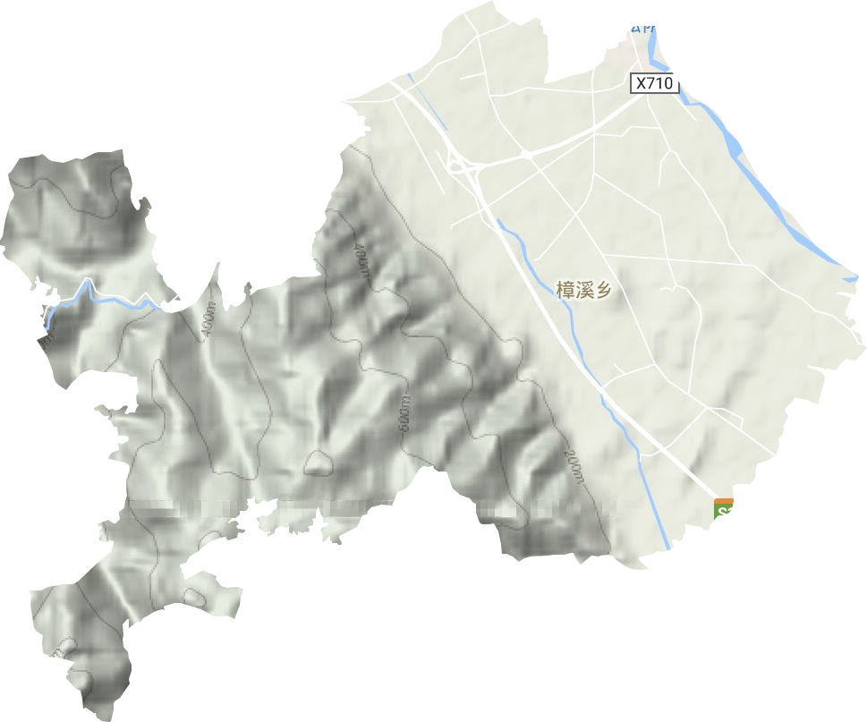 樟溪乡地形地图