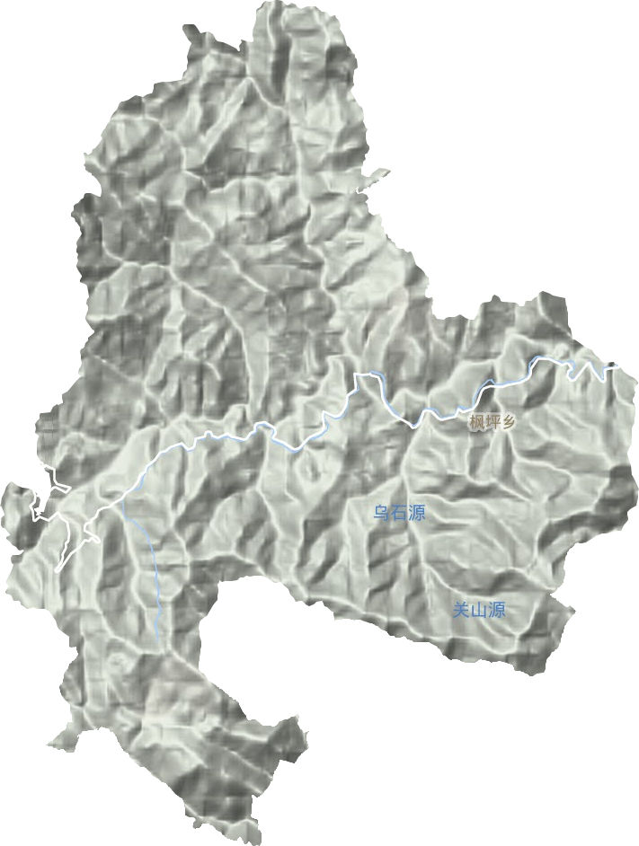 枫坪乡地形地图