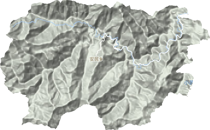 安民乡地形地图