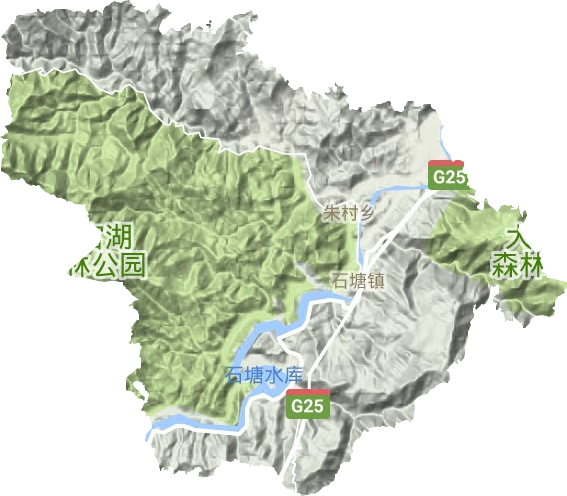 石塘镇地形地图