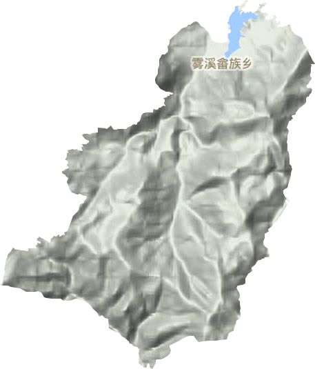 雾溪畲族乡地形地图