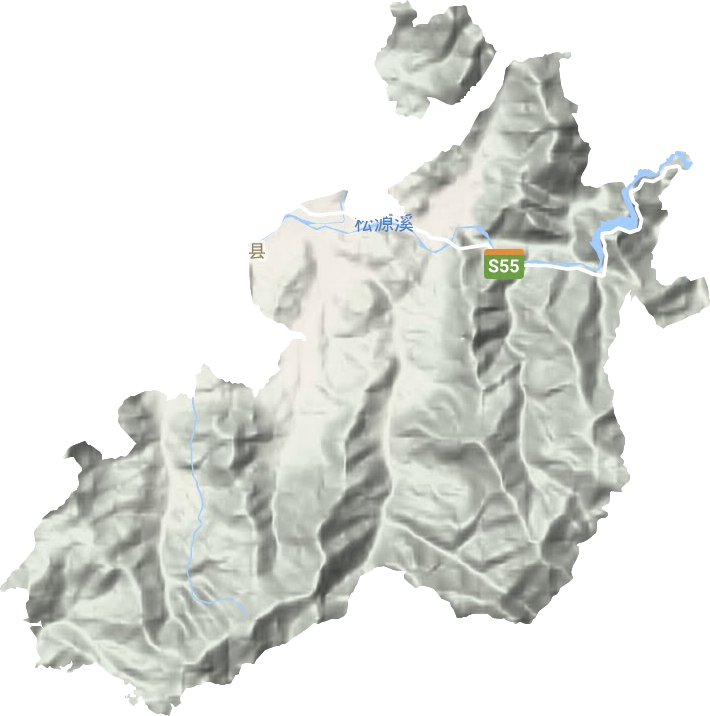 濛洲街道地形地图
