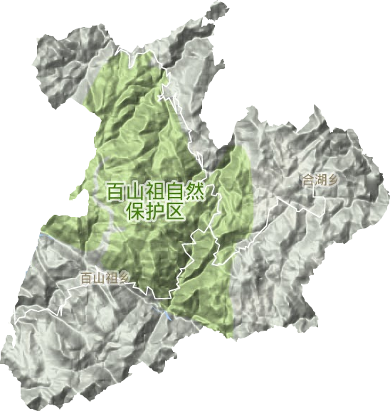 百山祖镇地形地图