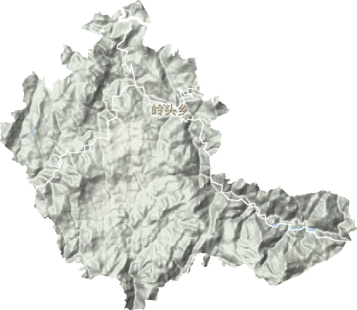 岭头乡地形地图