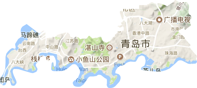 市南区地形地图