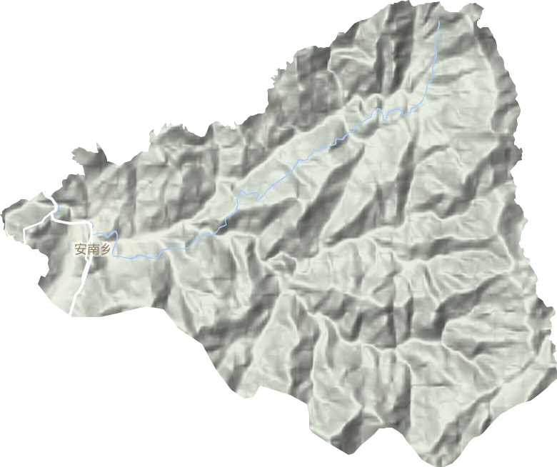 安南乡地形地图