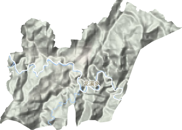 龙溪乡地形地图