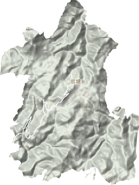官塘乡地形地图