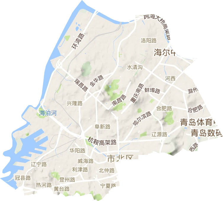 市北区地形地图