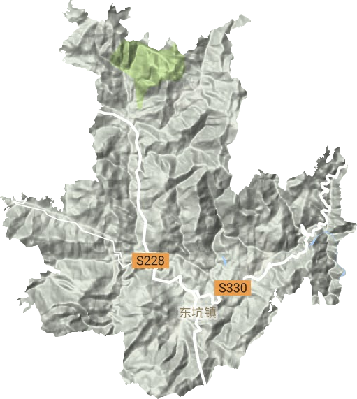 东坑镇地形地图