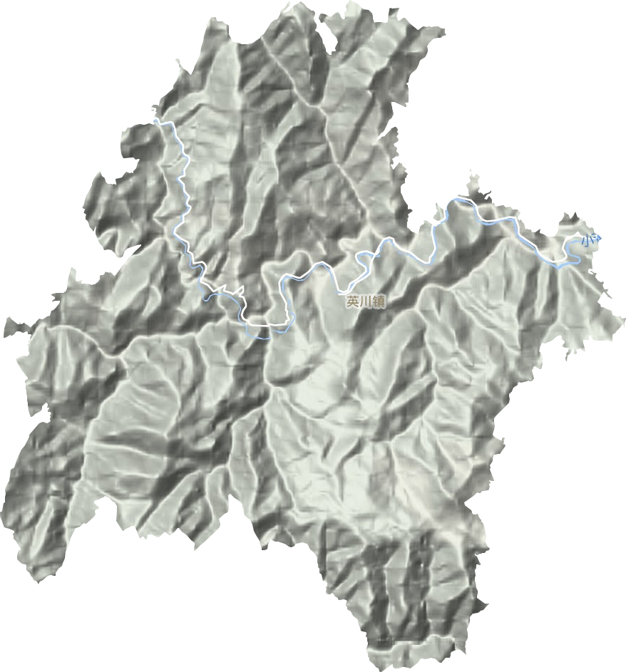 英川镇地形地图