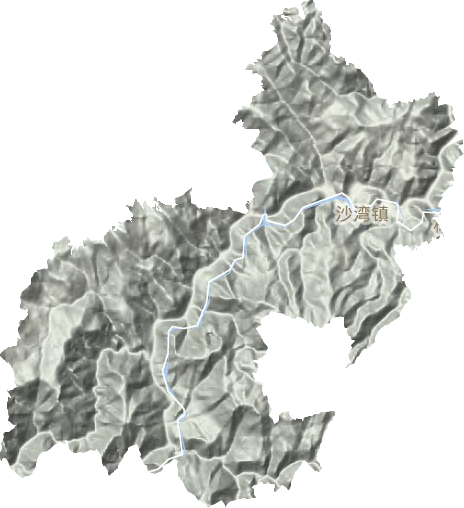 沙湾镇地形地图