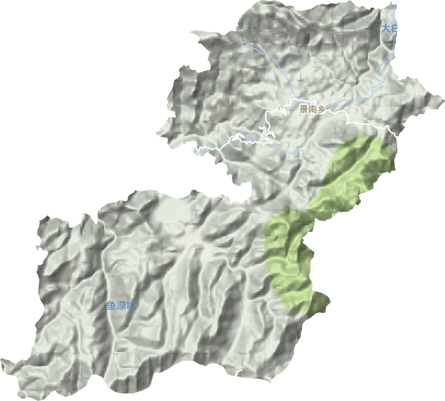 景南乡地形地图