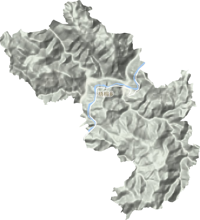 梧桐乡地形地图