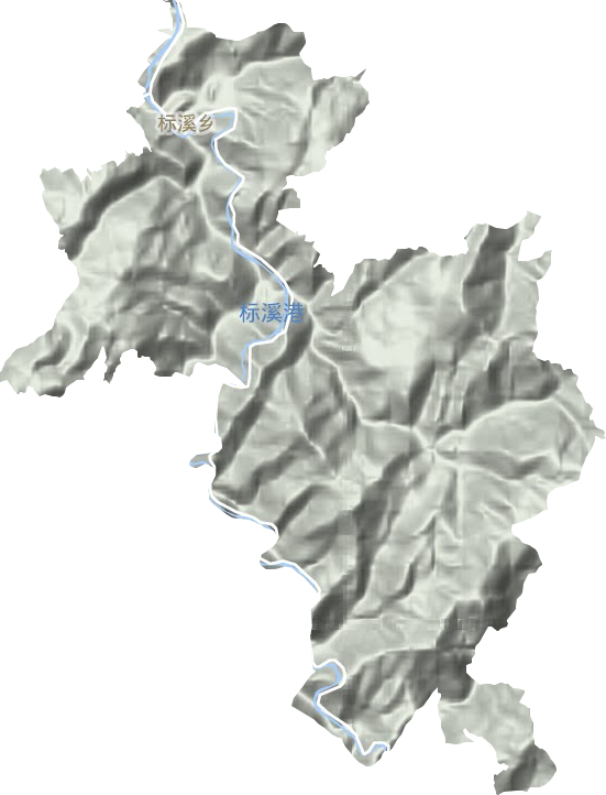 标溪乡地形地图