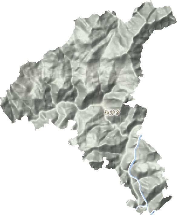 秋炉乡地形地图