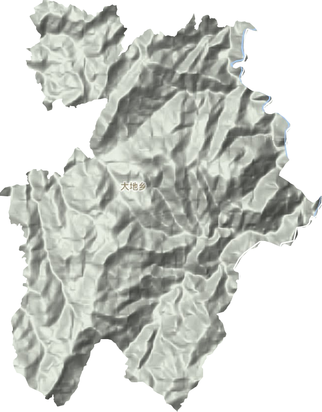 大地乡地形地图