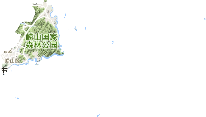 崂山区地形地图