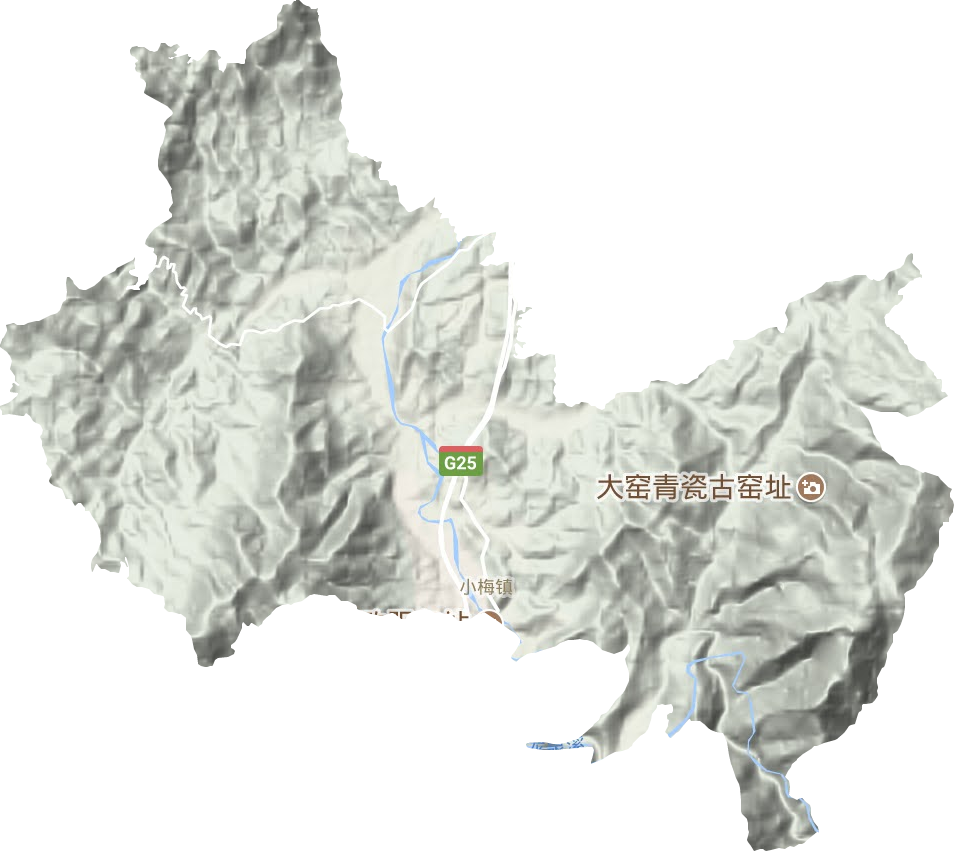 小梅镇地形地图