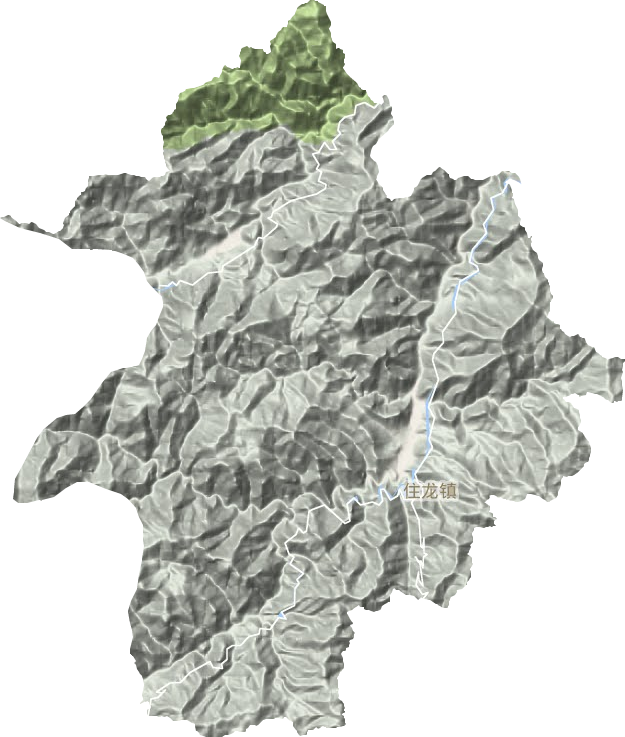 住龙镇地形地图