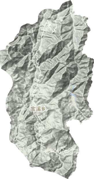 宝溪乡地形地图
