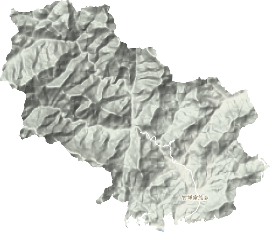 竹垟畲族乡地形地图