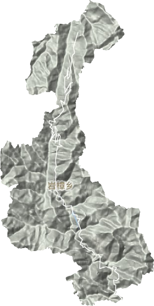 岩樟乡地形地图