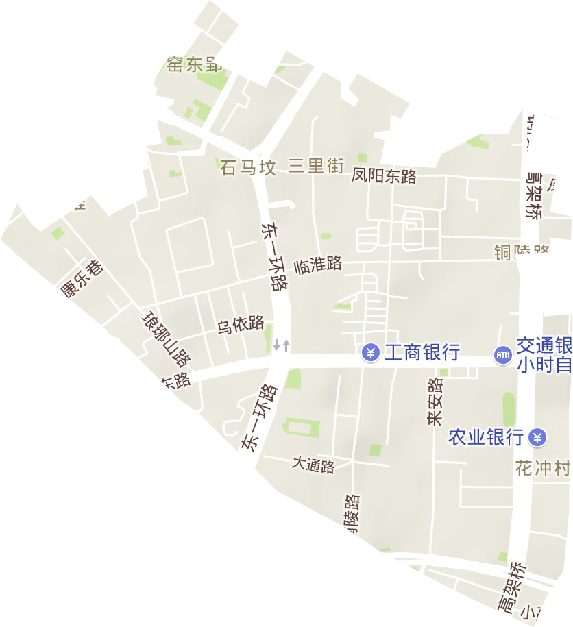 三里街街道地形地图