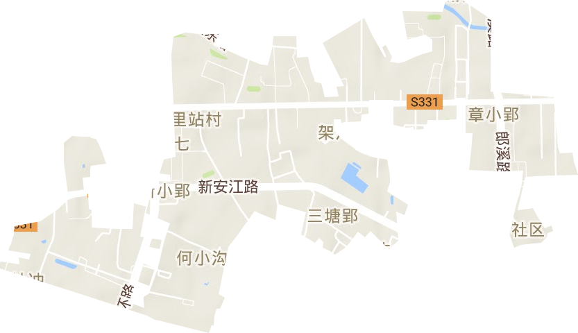 七里站街道地形地图