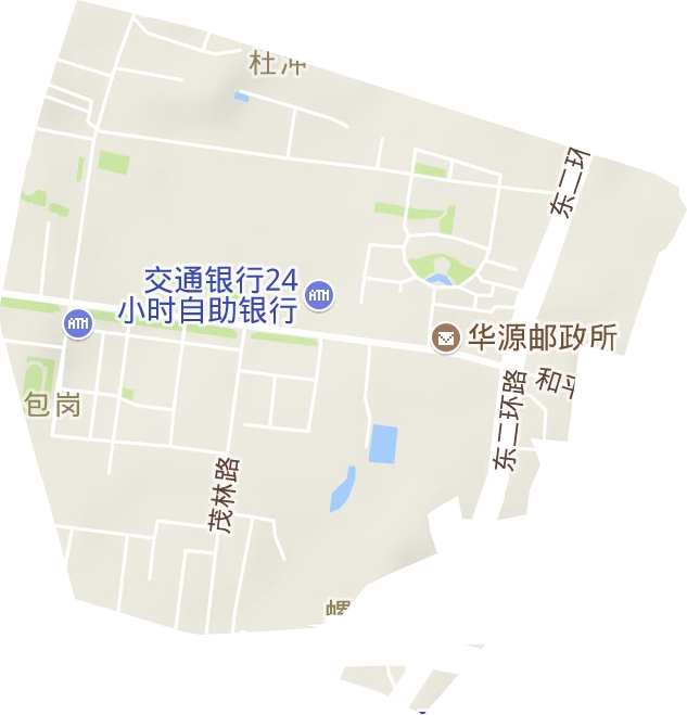 和平路街道地形地图
