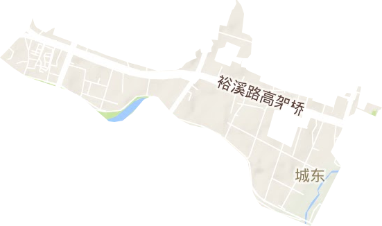 城东街道地形地图