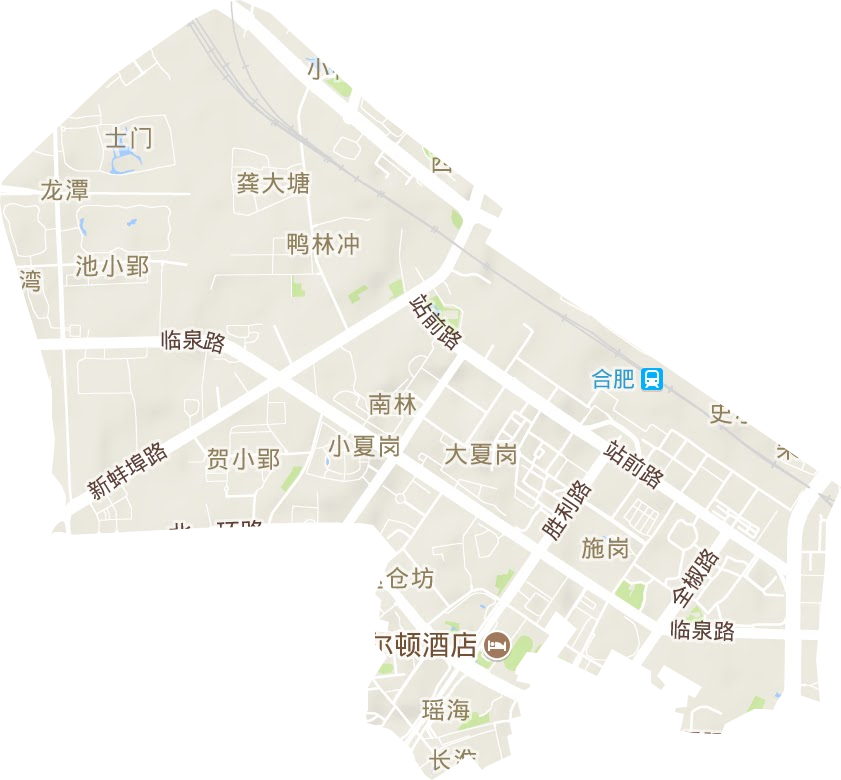 长淮街道地形地图