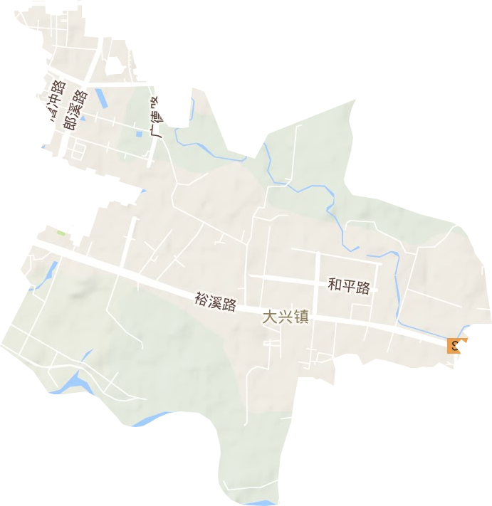 大兴镇地形地图