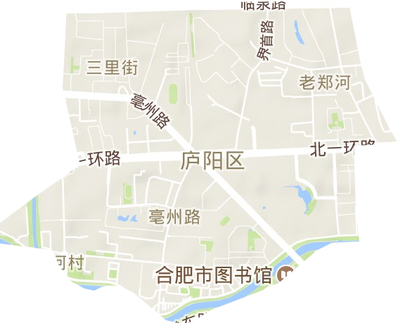 亳州路街道地形地图