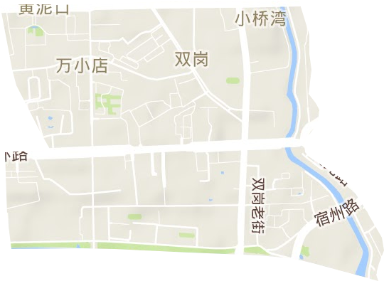 双岗街道地形地图