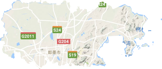 即墨区地形地图