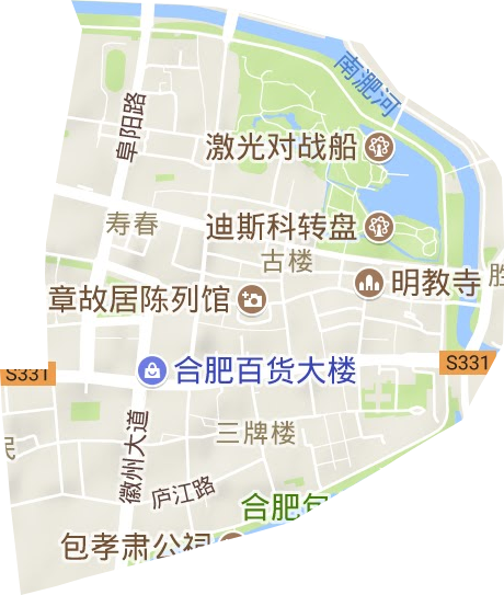 逍遥津街道地形地图
