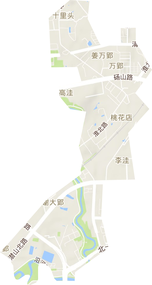 四里河街道地形地图