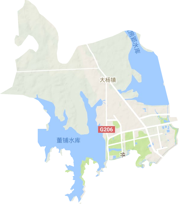 大杨镇地形地图