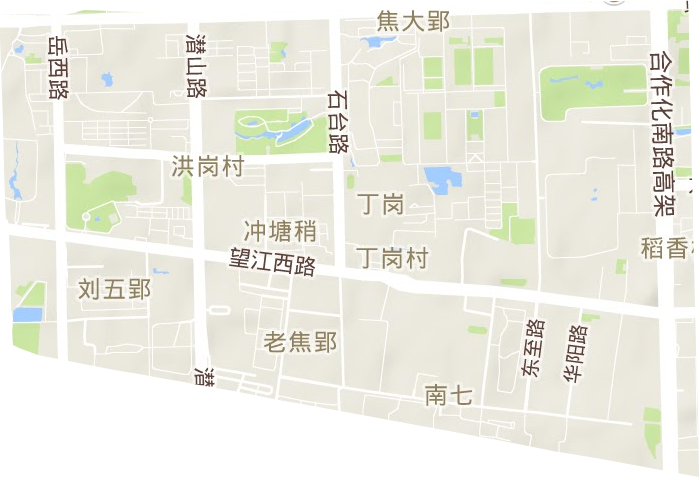 南七街道地形地图